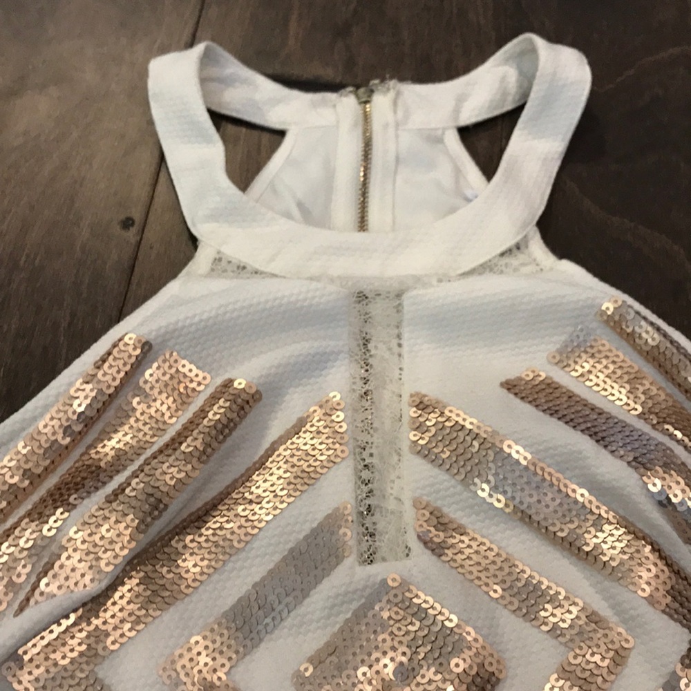 White Sequin Dress - Picture 2 of 5
